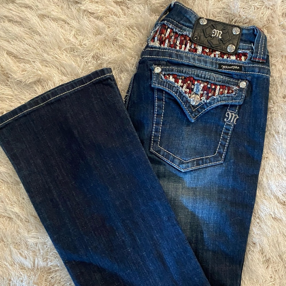 Miss Me Boot Cut Jeans Size 31 with 32” inseam